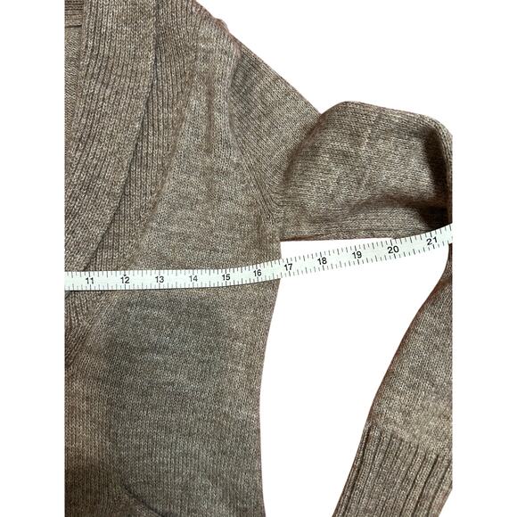 J. CREW Heather Brown Fisherman Alpaca Merino Wool Blend Sweater Women's Small - Picture 4 of 5